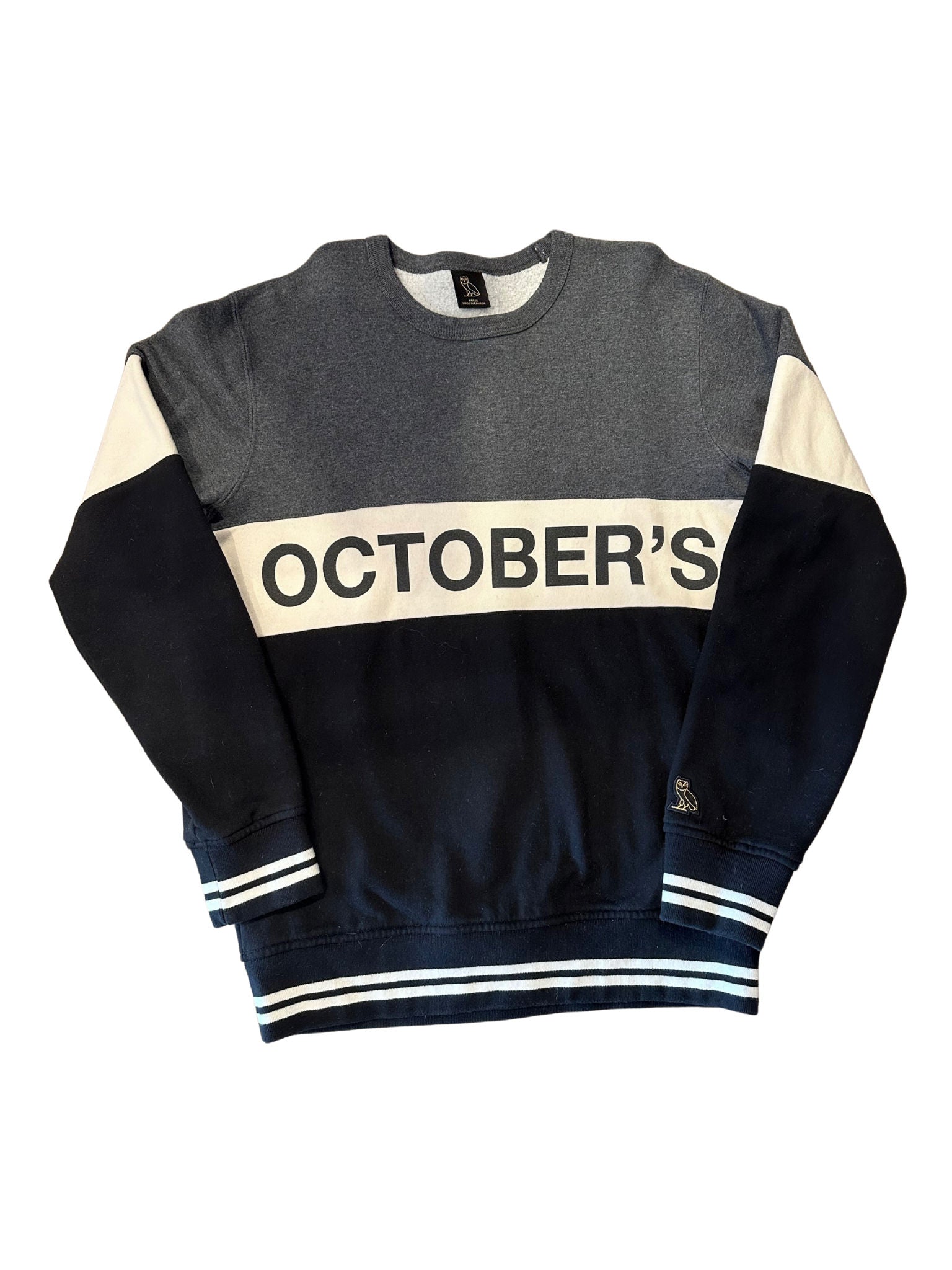 OVO Colorblock Crewneck Sweatshirt (Preowned size L) - Pre-Owned