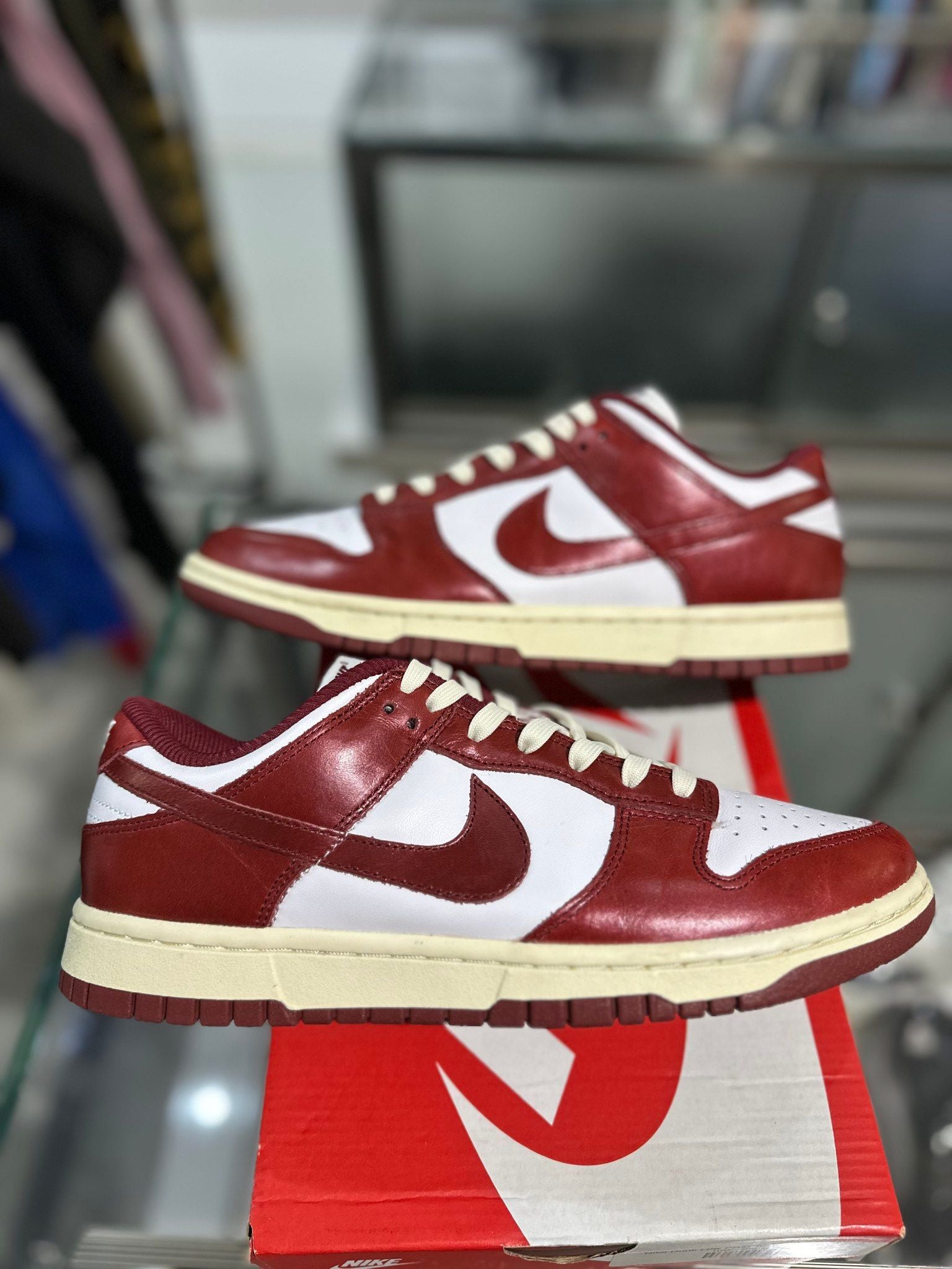 Nike Dunk Low PRM Vintage Red - Pre-Owned Size 8.5