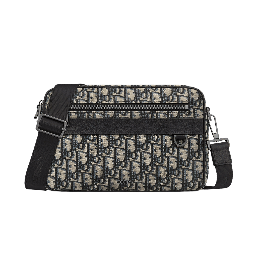 Dior Maxi Safari Bag with Strap Beige Oblique - Lightly Used