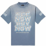 Balenciaga See Now Buy Now T-Shirt Washed Blue