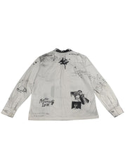 Enfants Riches Deprimes Sketched L/S Shirt White - Pre-Owned Size L