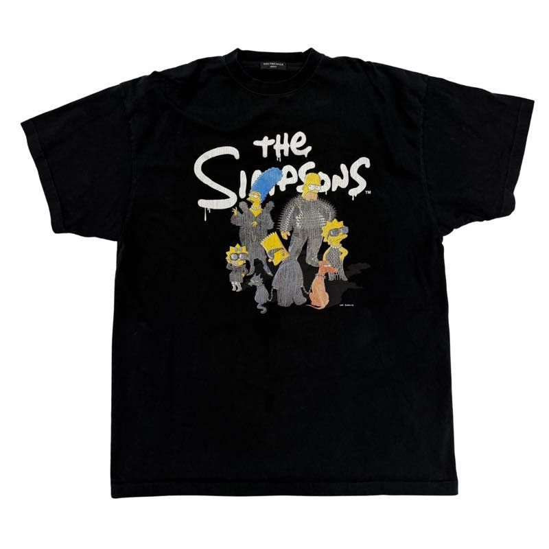 Balenciaga The Simpsons T-Shirt Black - Lightly Used Size XL