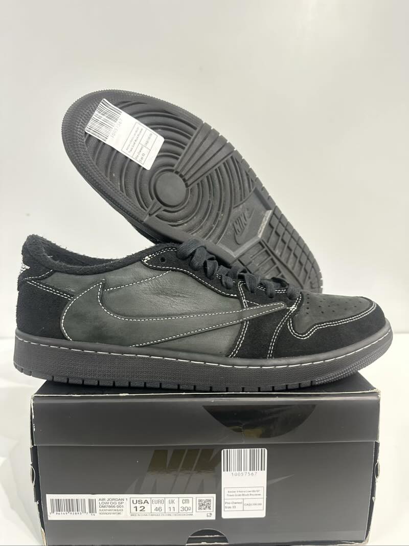 Jordan 1 Retro Low OG SP Travis Scott Black Phantom - Pre-Owned Size 12