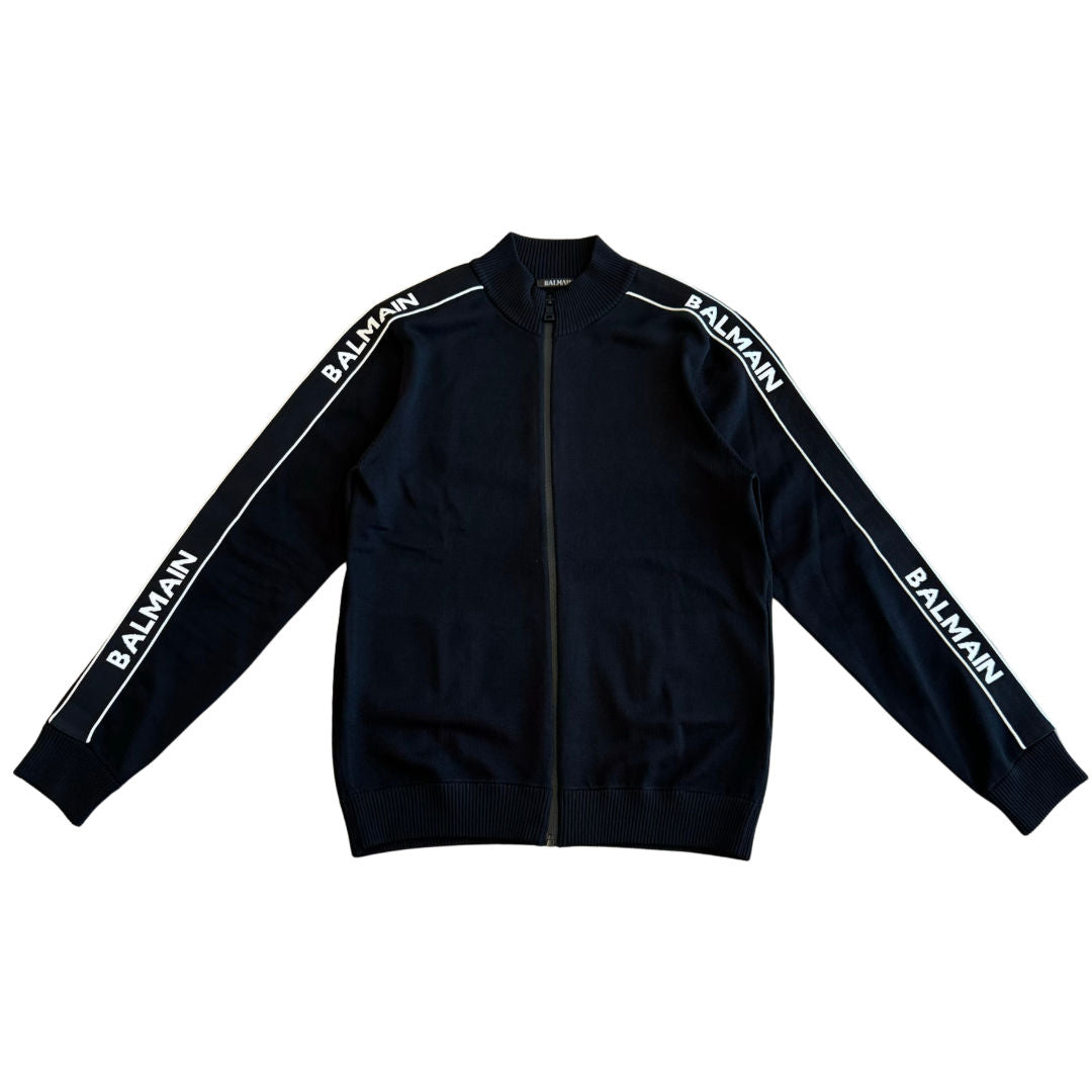 Balmain Tape Logo Knit Track Jacket - Pre-Owned Size M