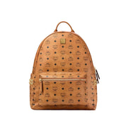 MCM Medium Visetos Stark Backpack Cognac Brown (Preowned) - Pre-Owned