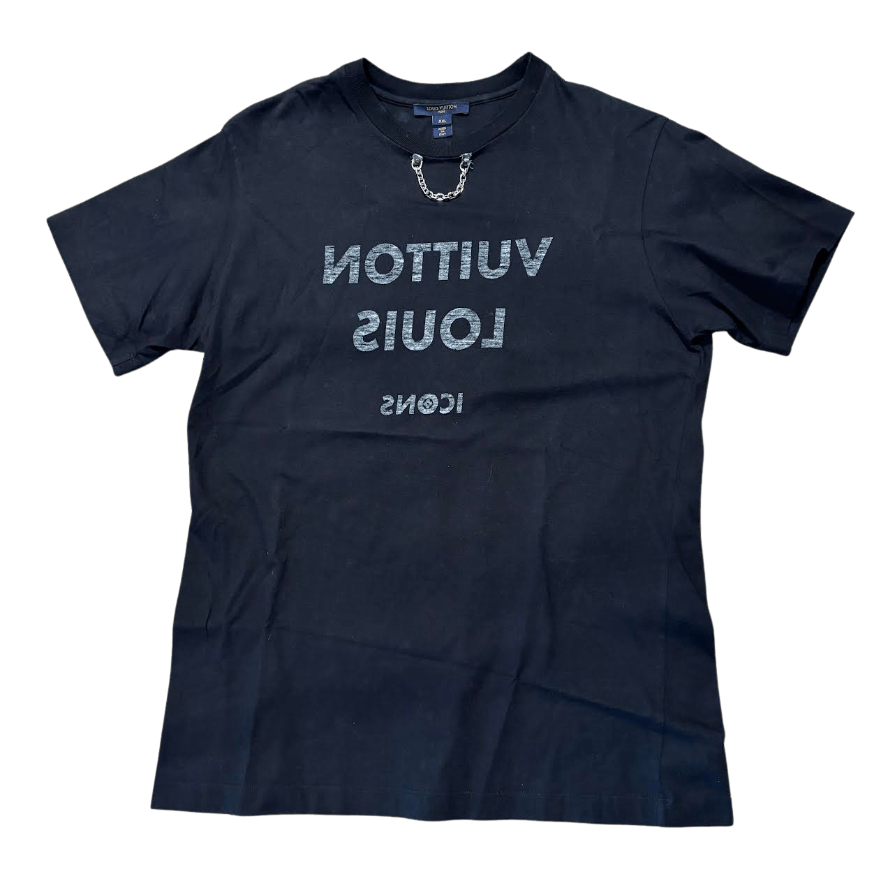Louis Vuitton Icons T-Shirt Black (Lightly Used Size XXL, Fits Mens M) - Pre-Owned