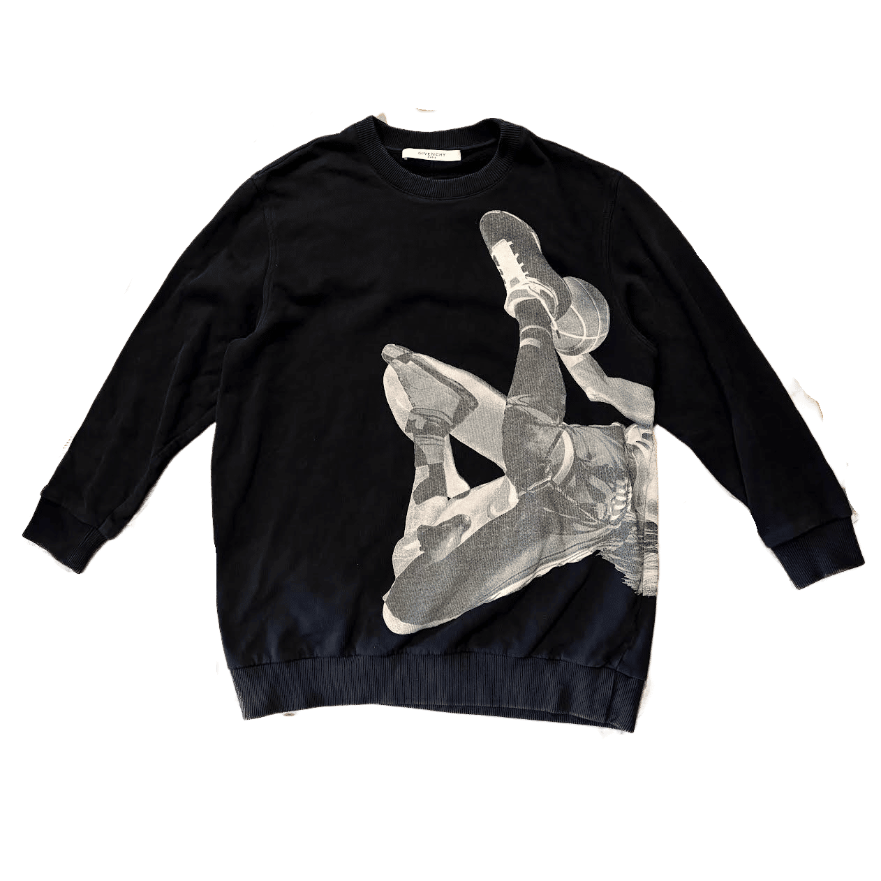 Givenchy Basketball Star Crewneck Navy (Preowned Size XS, Fits S) - Pre-Owned