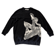 Givenchy Basketball Star Crewneck Navy (Preowned Size XS, Fits S) - Pre-Owned