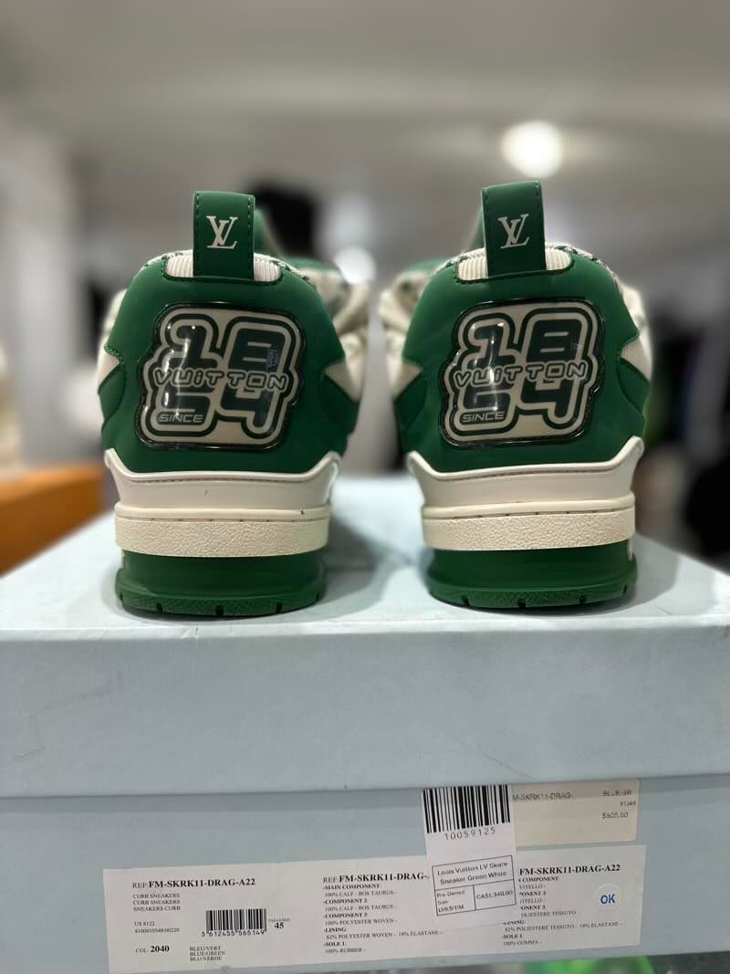 Louis Vuitton LV Skate Sneaker Green White - Pre-Owned Size LV9.5/11M