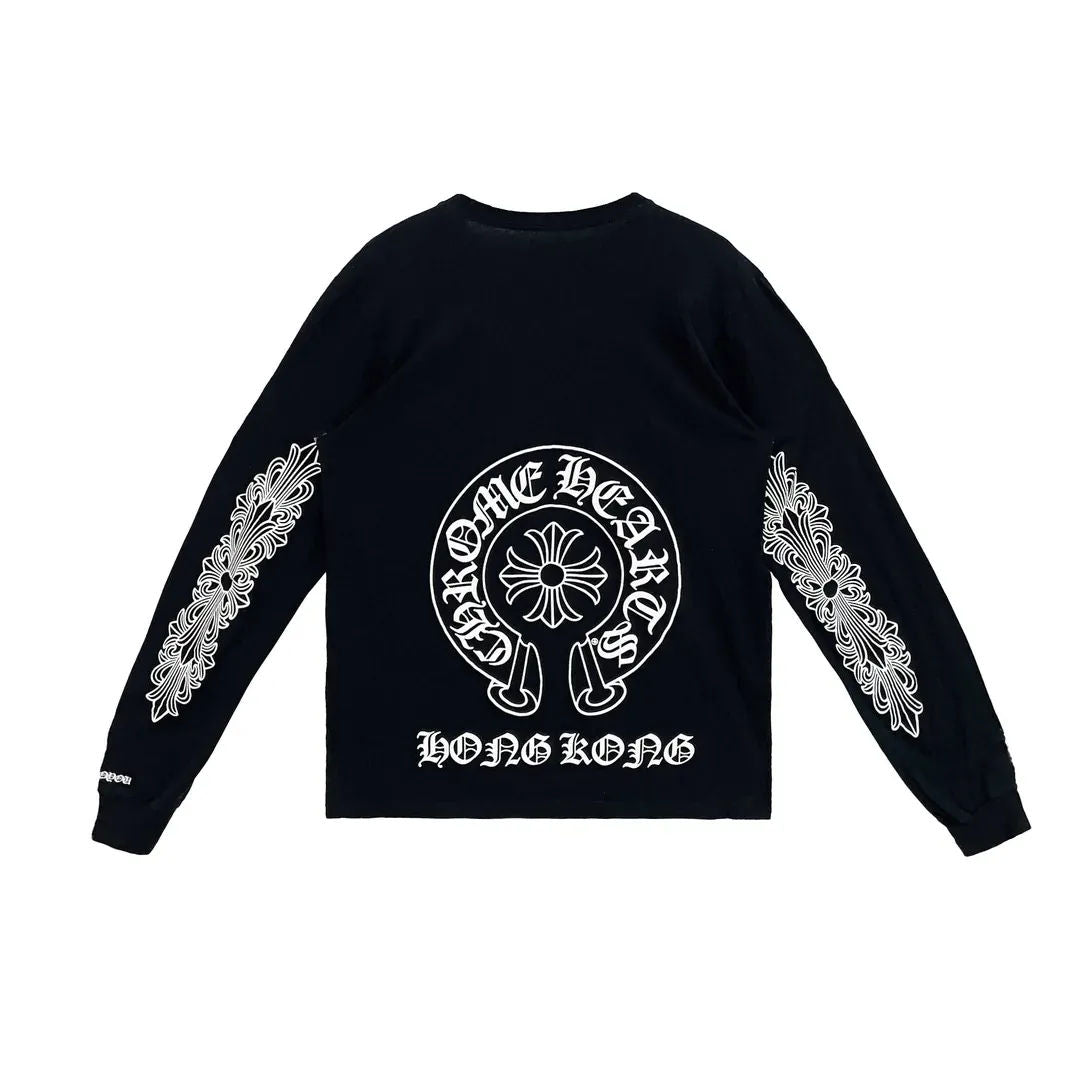 Chrome Hearts Hong Kong Exclusive Floral L/S T-Shirt Black