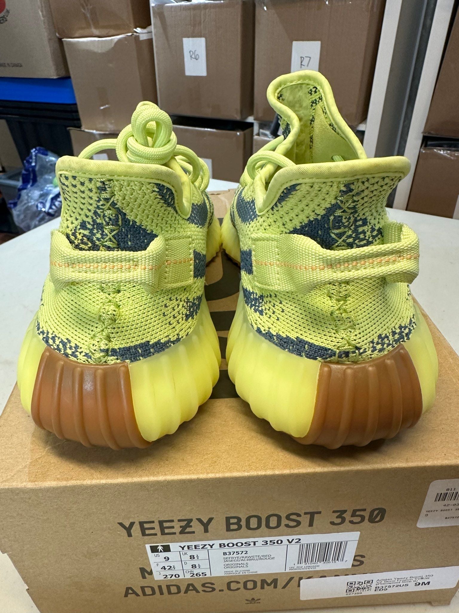 Adidas Yeezy Boost 350 V2 Semi Frozen Yellow - Pre-Owned Size 9