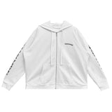 Chrome Hearts Scroll Logo Zip-Up Hoodie White