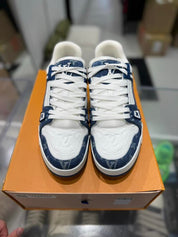 Louis Vuitton LV Trainer Monogram Denim White Blue - Worn Once LV 8.5/10M