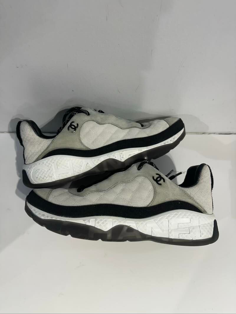 Chanel Interlocking CC Logo Mesh Chunky Sneakers - Pre-Owned Size 11 (No original box)