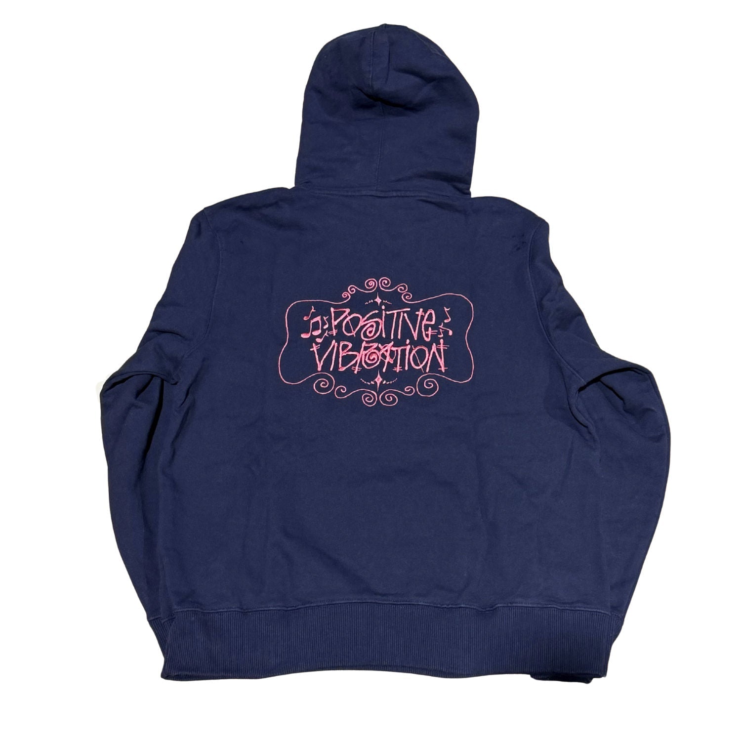 Stussy Positive Vibration Hoodie Navy - Pre-Owned Size S