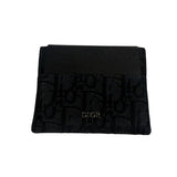 Dior Oblique Jacquard Card Holder Black - Lightly Used