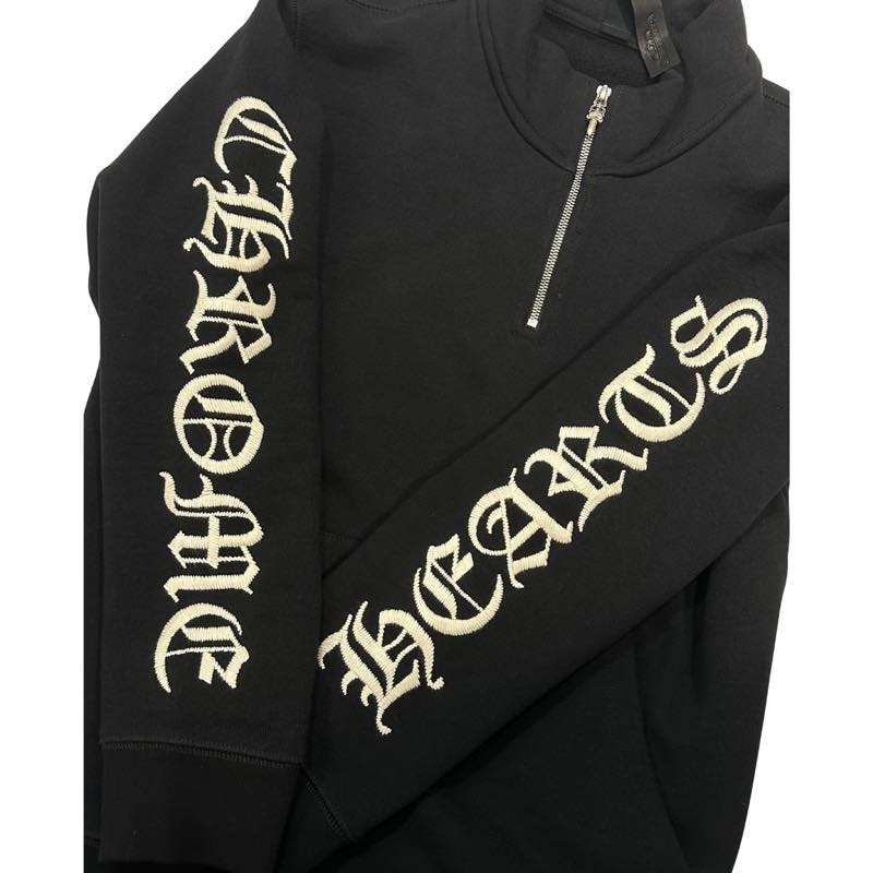 Chrome Hearts Slo Ride Embroidered Quarter Zip Black - Lightly Pre-Owned Size M