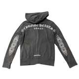 Chrome Hearts Friends and Family Exclusive Shoulder Floral Zip-Up Hoodie Grey - Lightly Pre-Owned Size S