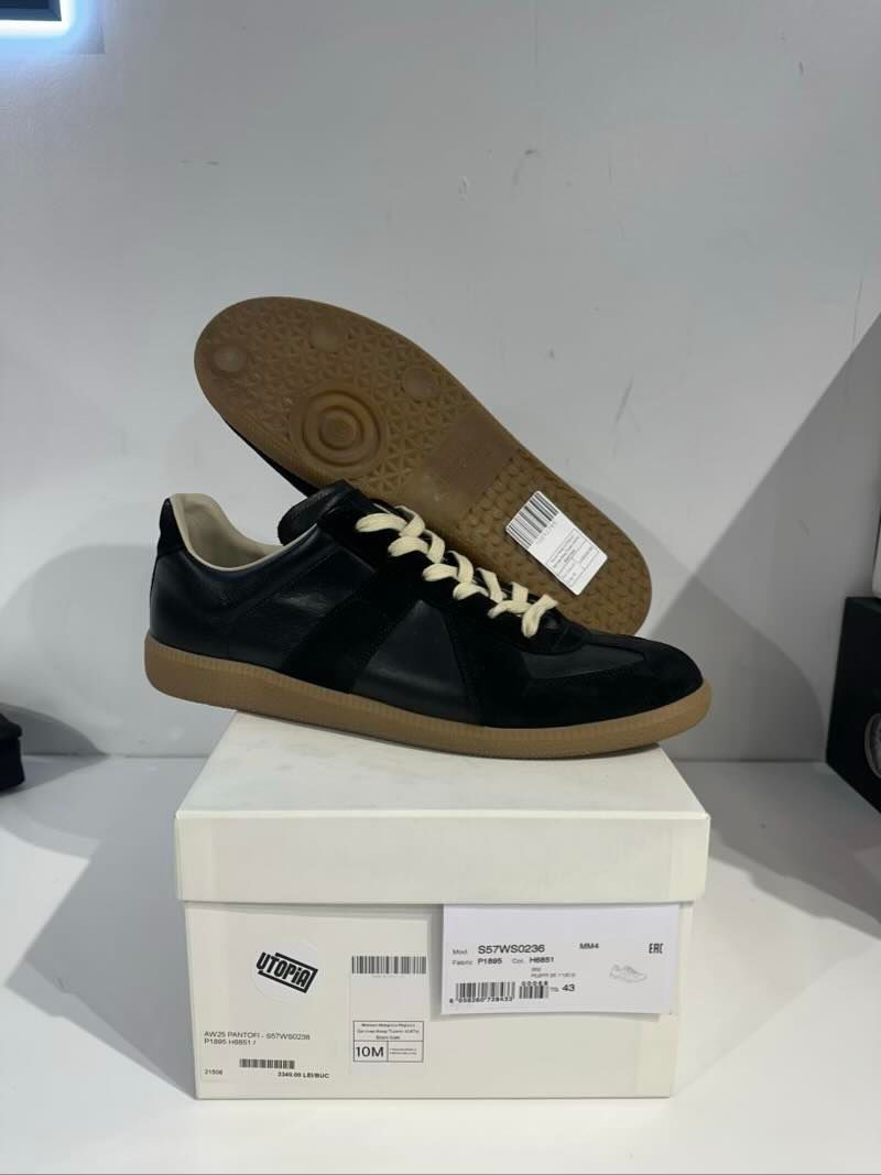 Maison Margiela Replica German Army Trainer (GATs) Black Gum - Pre-Owned Size 10