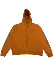 Chrome Hearts Orange & Silver Miami Exclusive Horseshoe Hoodie Lightly - Lightly Used Size L