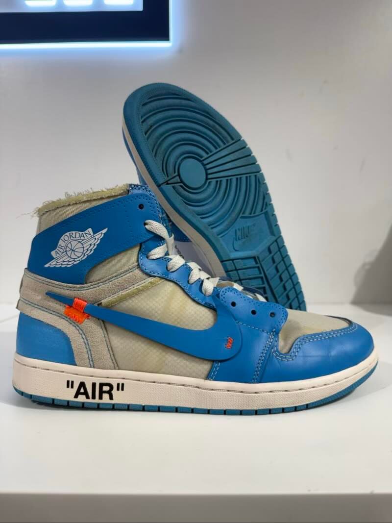 Jordan 1 Retro High Off-White University Blue - Pre-Owned Size 10.5 (No original box)