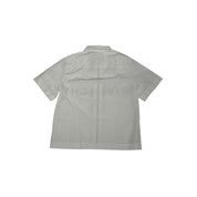 Givenchy Zip-Up Red Logo Collared Shirt White - Pre-Owned Size S