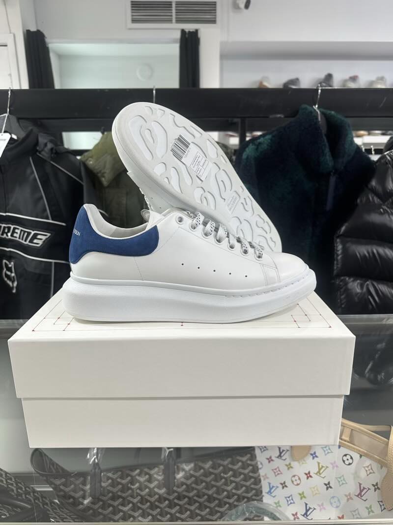 Alexander McQueen Oversized Sneaker White Paris Blue - Gently Pre-Owned Size 10