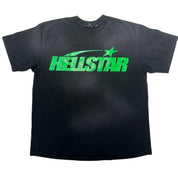 Hellstar Classic T-Shirt (Gel Print) Black/Green - Worn Once Size XL