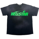 Hellstar Classic T-Shirt (Gel Print) Black/Green - Worn Once Size XL