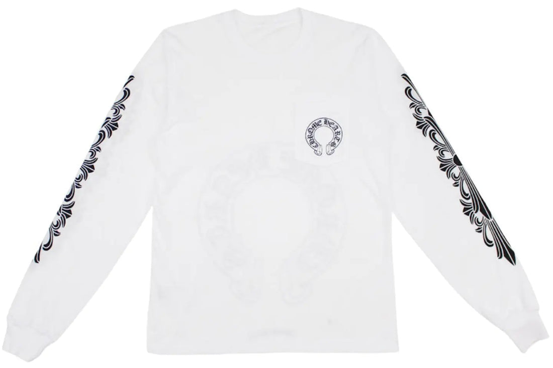 Chrome Hearts Floral Horseshoe L/S T-Shirt White