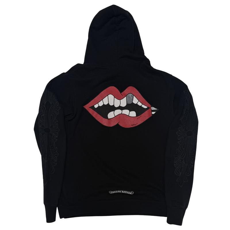 Chrome Hearts Matty Boy Floral Horseshoe Chomper Hoodie Black - Pre-Owned Size M