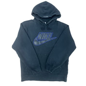 Supreme Nike Leather Applique Hooded Sweatshirt Black - Pre-Owned Size M