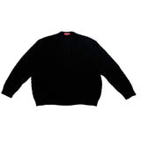 Supreme Appliqué Cable Knit Sweater Black - Lightly Used Size L