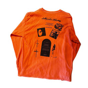 Post Malone Hollywood's Bleeding L/S T-Shirt Orange (Preowned) - Pre-Owned