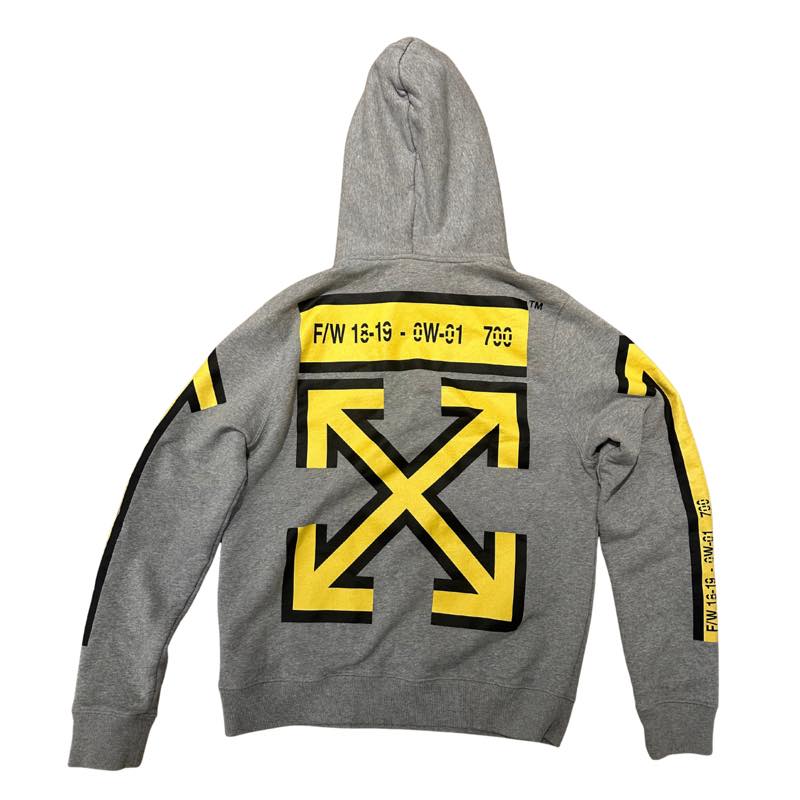 Off-White Yellow Arrows Hoodie - Pre-Owned Size M