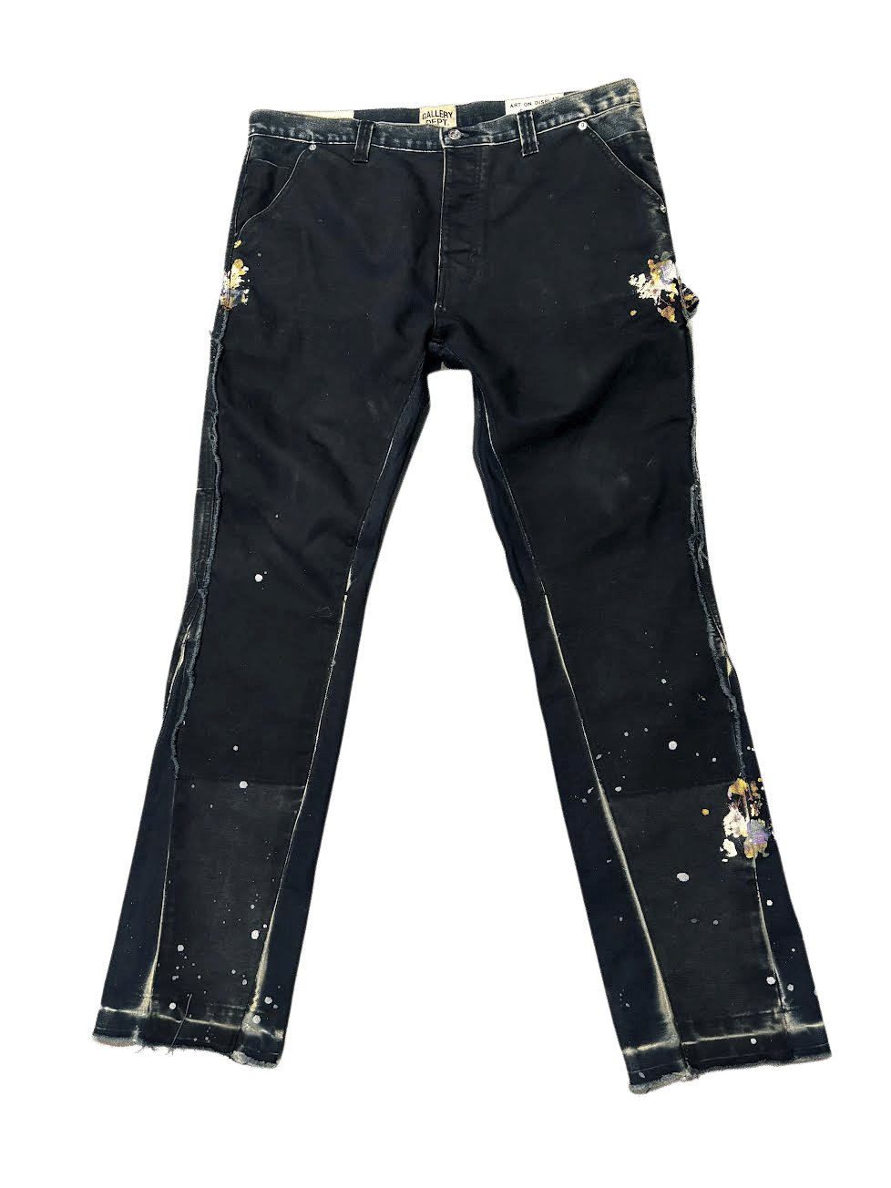 Gallery Dept. Paint Splatter Flare Carpenter Pants Green (Preowned Size 38) - Pre-Owned