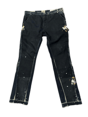Gallery Dept. Paint Splatter Flare Carpenter Pants Green (Preowned Size 38) - Pre-Owned
