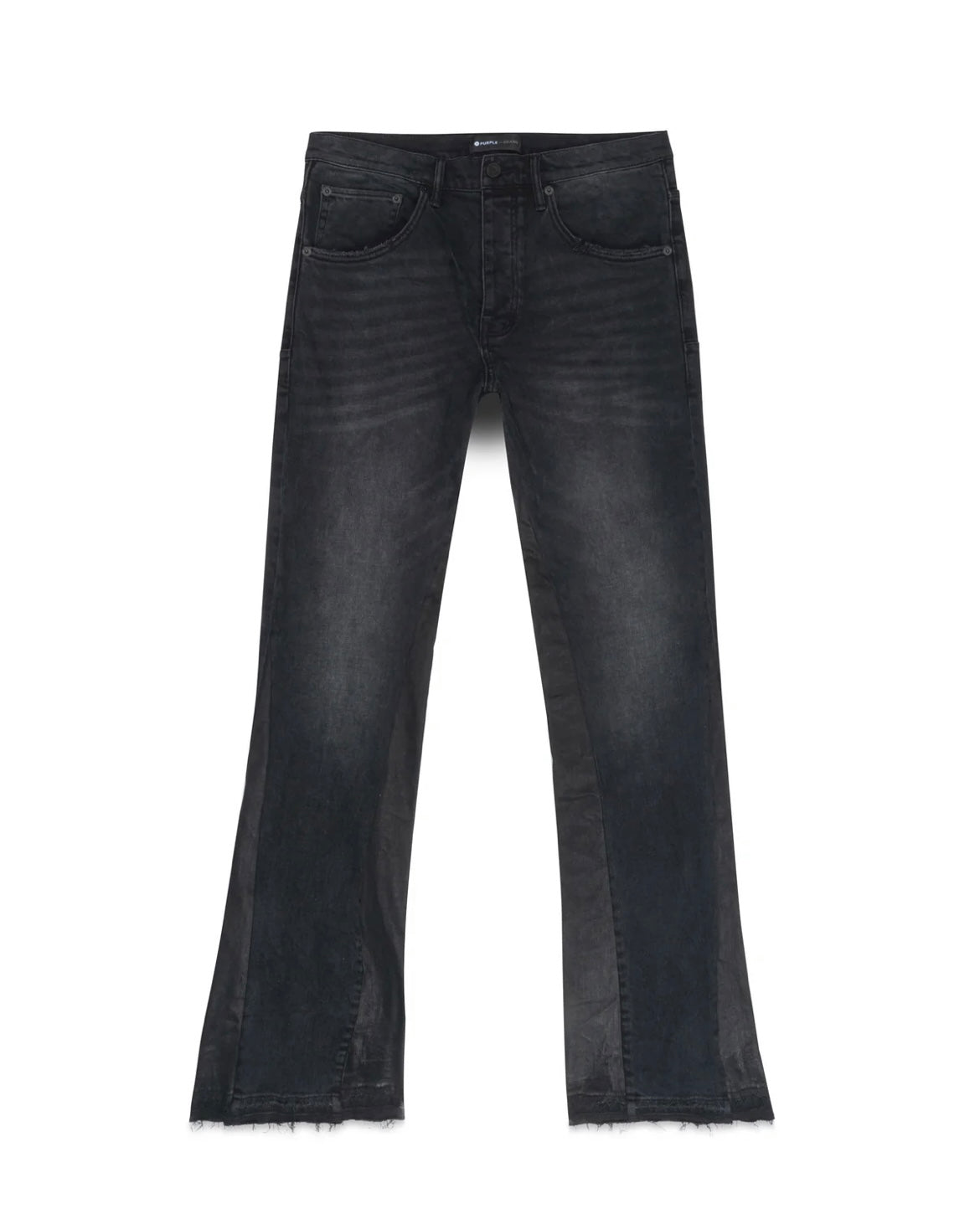 Purple Brand P004 Black Double Panels Flare Jeans