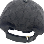 Gucci Original GG Canvas Baseball Hat with Web Black - Pre-Owned