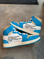 Jordan 1 Retro High Off-White University Blue (Preowned Size 9 NB)