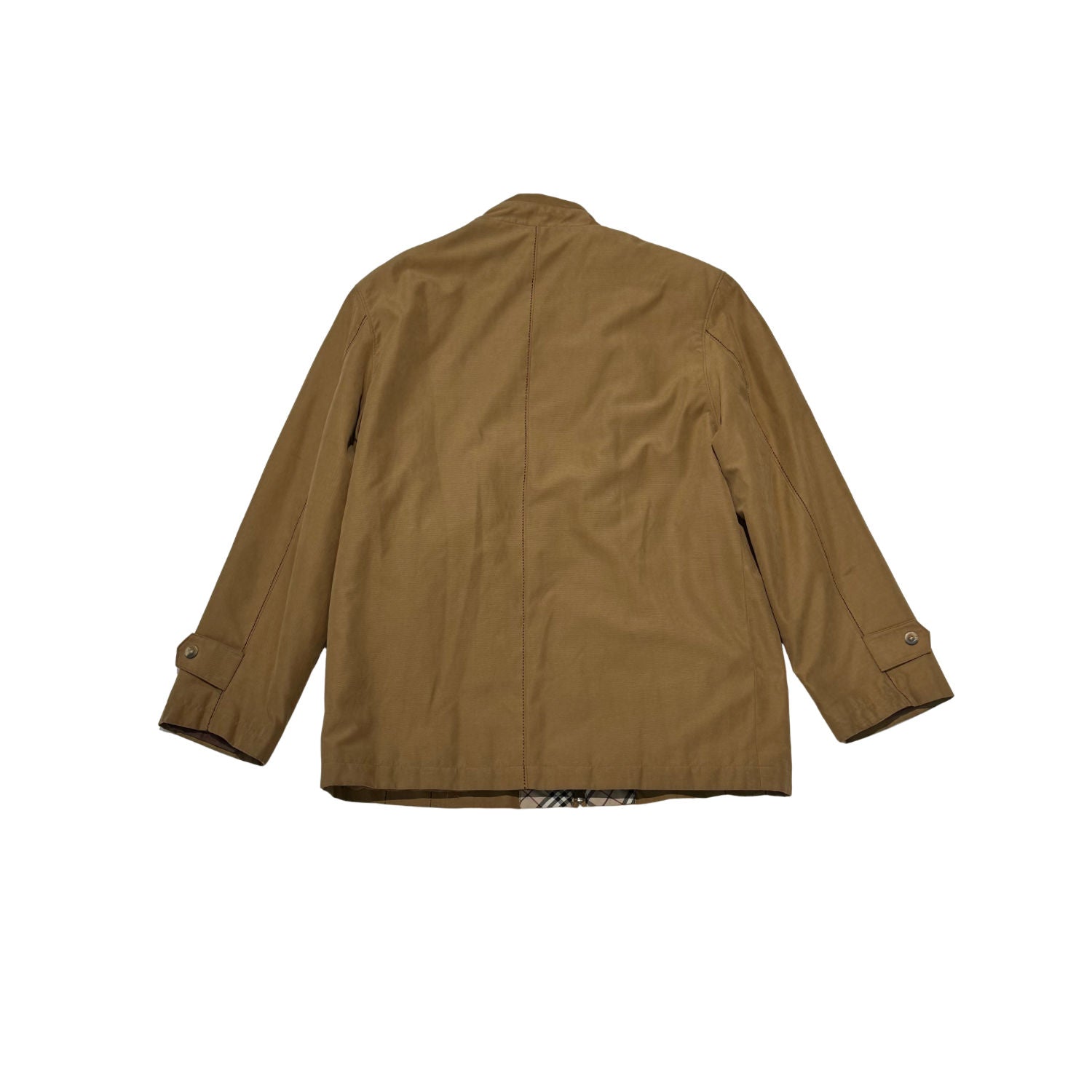 Burberry Leather & Suede Quilted Patchwork Zip-Up Brown - Pre-Owned Size L