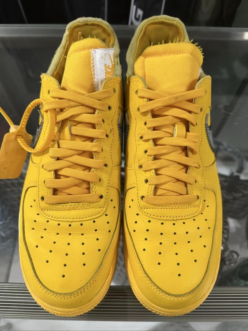 Nike Air Force 1 Low Off-White ICA University Gold - Pre-Owned Size 9 (No original box)