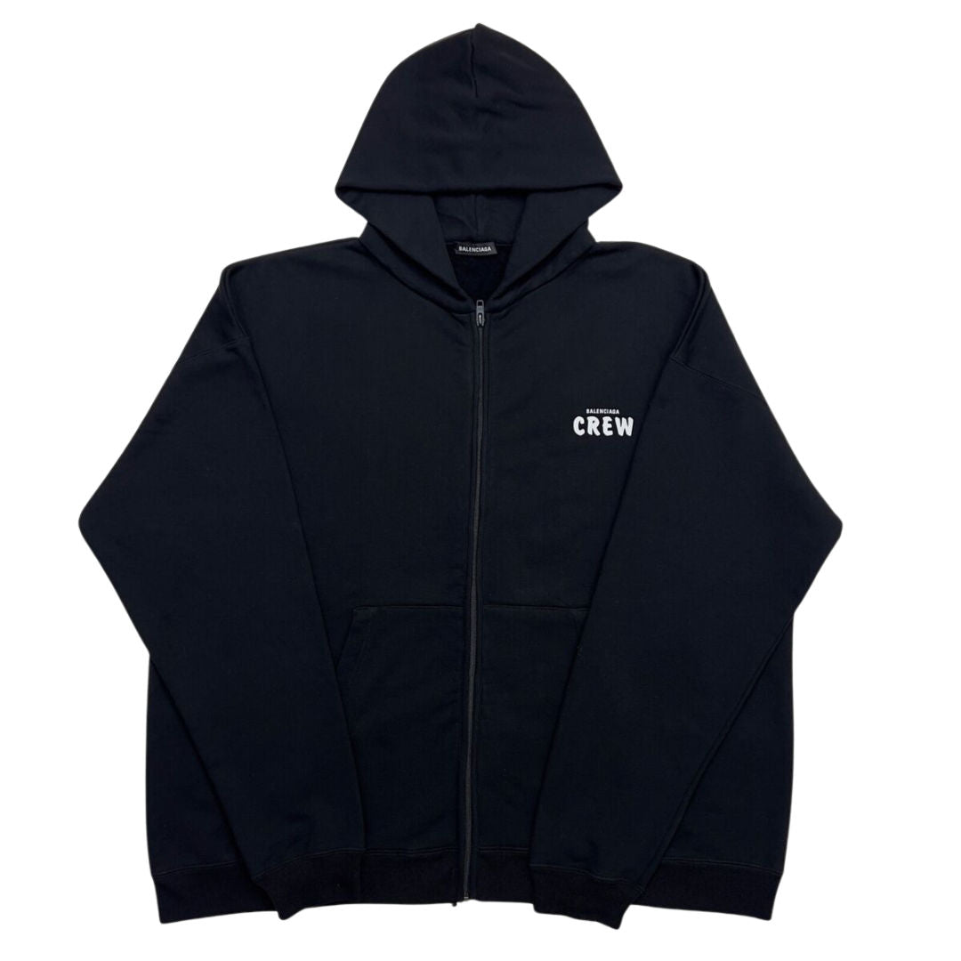 Balenciaga Crew Zip-Up Hoodie (Lightly Used M) - Pre-Owned