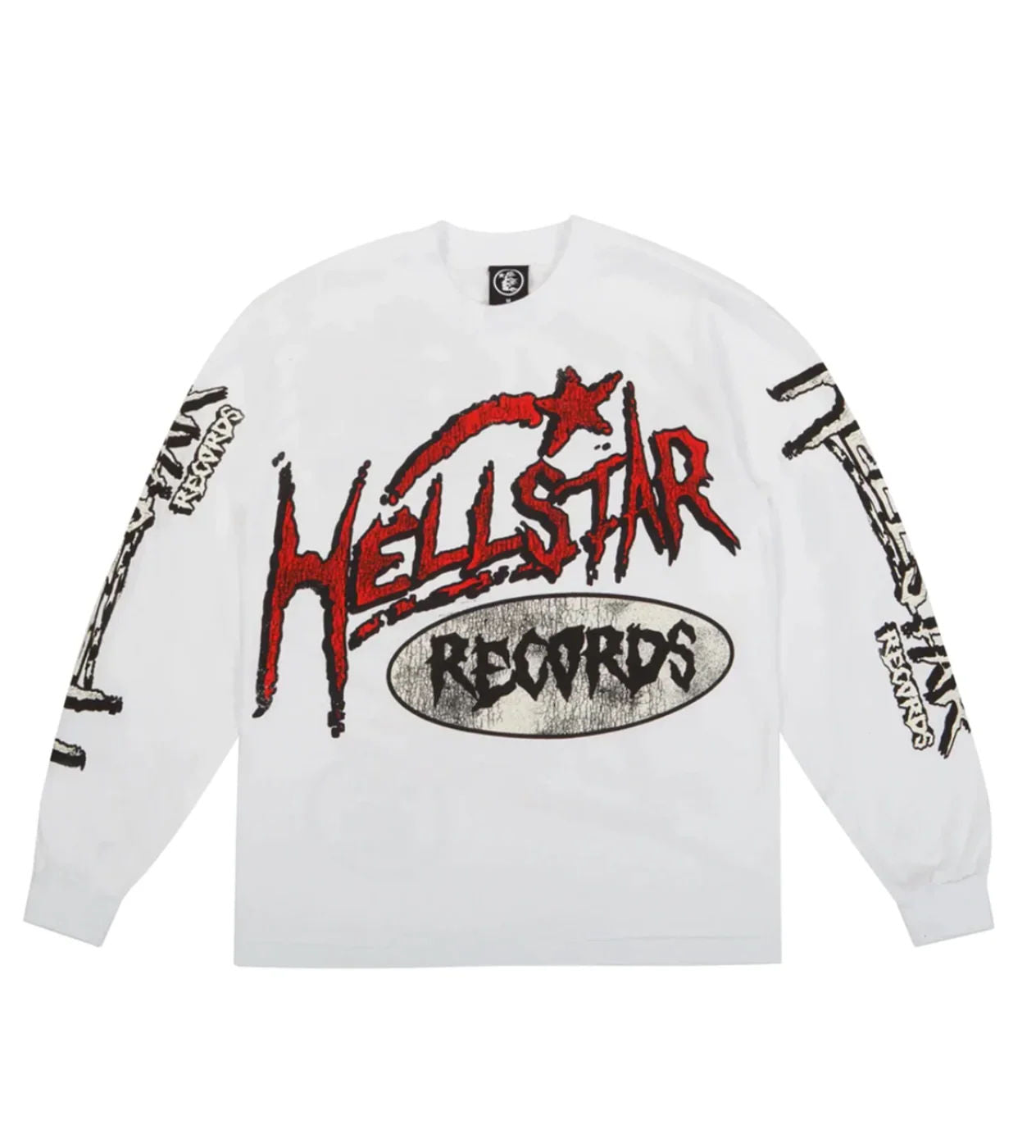 Hellstar Studios Records L/S T-Shirt White (OVERSEAS EXCLUSIVE)