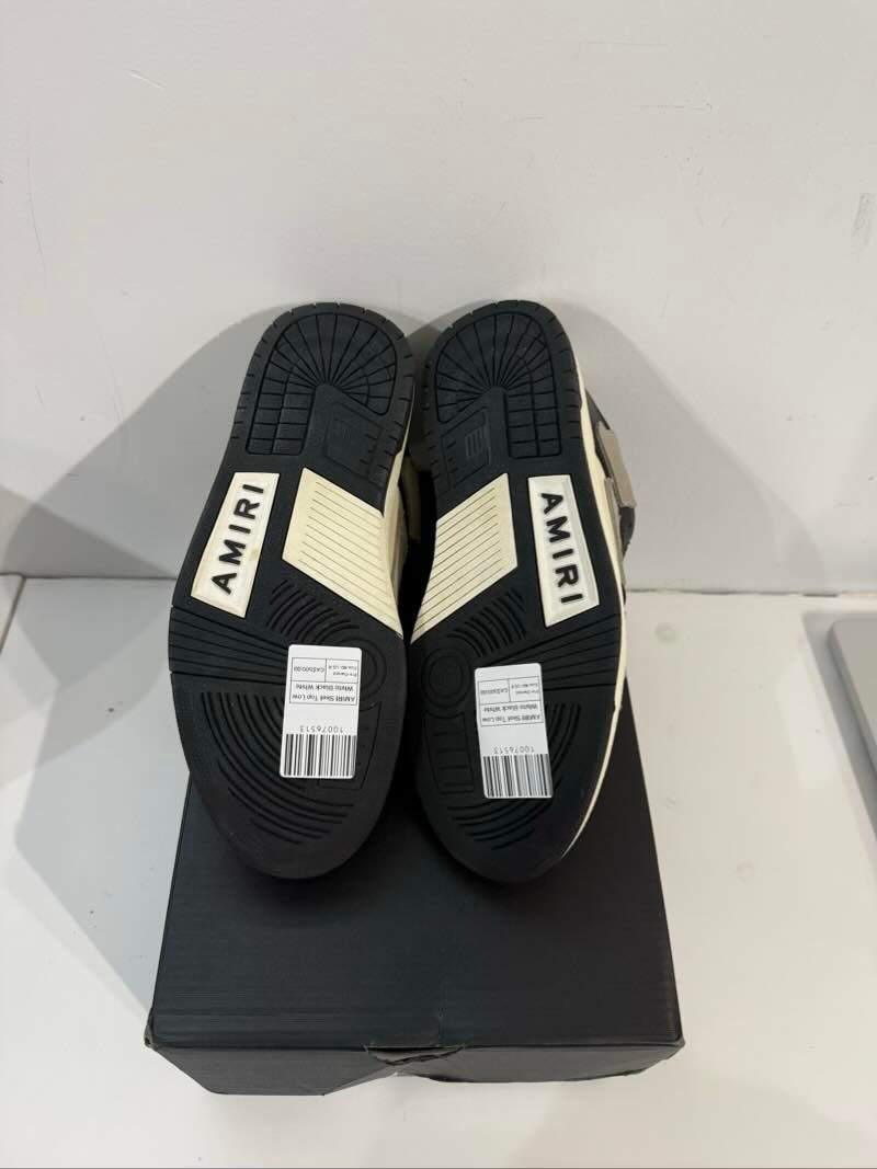 AMIRI Skel Top Low White Black White - Pre-Owned Size 40/ US 8