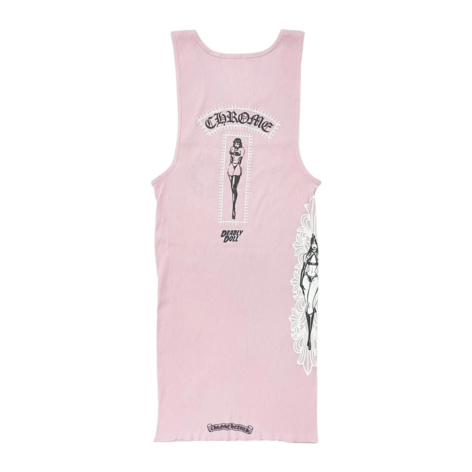 Chrome Hearts x Deadly Doll Rib Art Basel Tank Top Pink