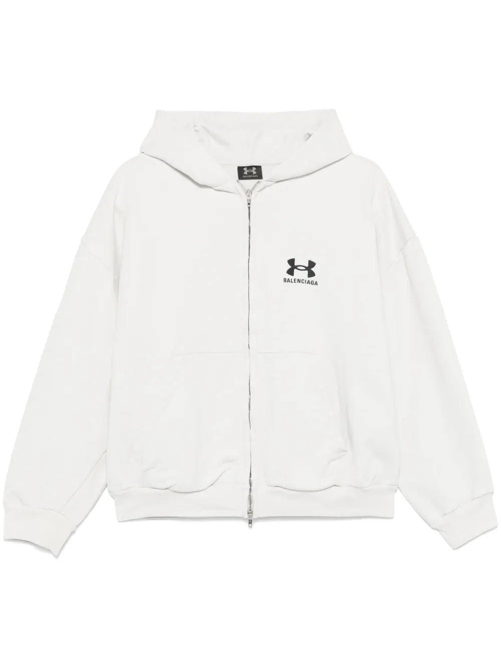 Balenciaga x Under Armour Embroidered Logo Zip-Up Hoodie White