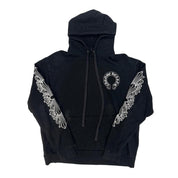 Chrome Hearts Floral Horseshoe Pullover Hoodie Black - Lightly Pre-Owned Size M
