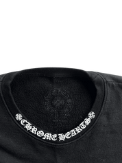 Chrome Hearts Neck Logo Crewneck Black/White (Preowned Size S) - Pre-Owned