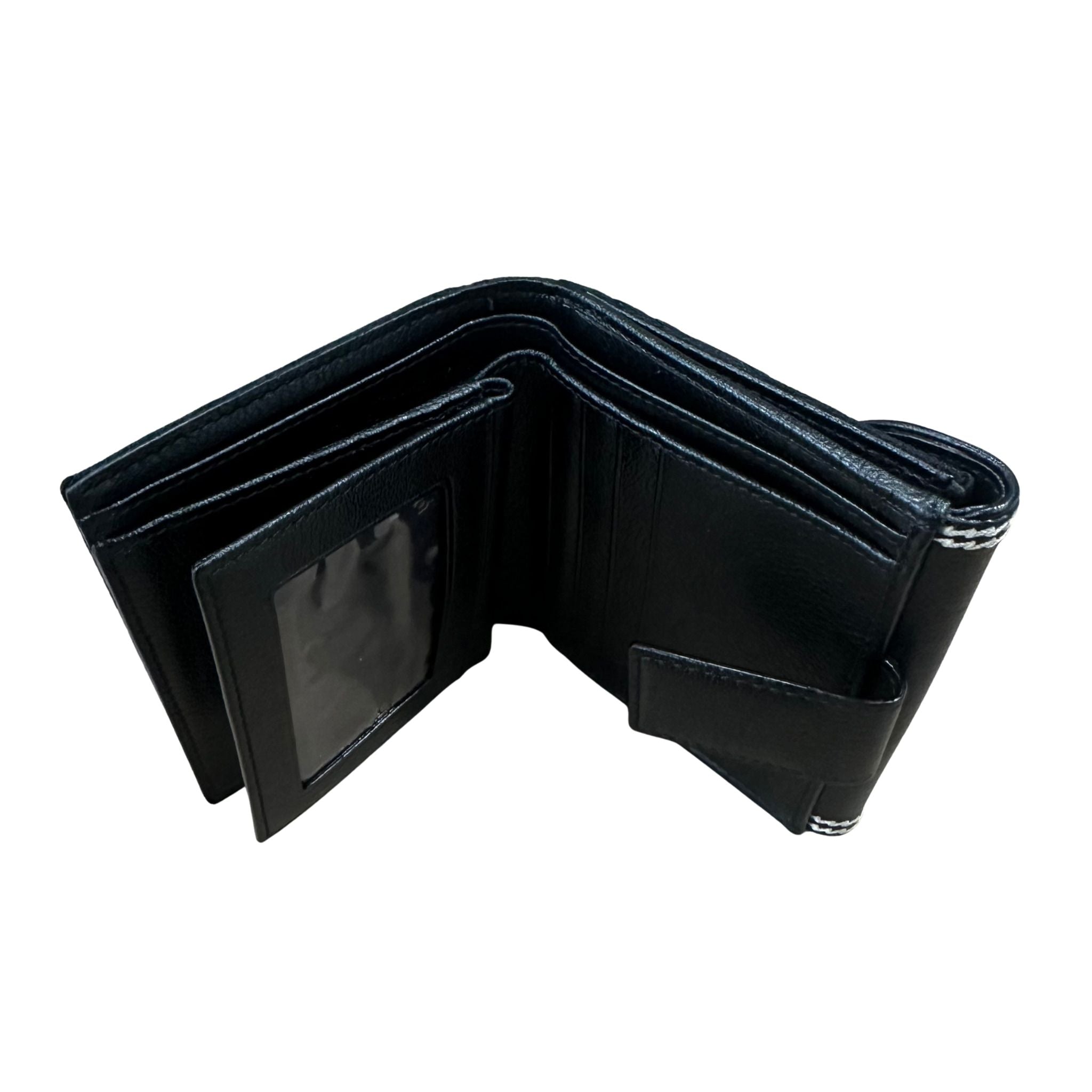 Dior Mini Saddle Compact Wallet Flower Oblique Black (Lightly Preowned) - Pre-Owned